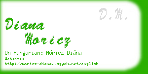 diana moricz business card